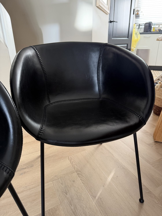 Image 1 of Set di 4 poltrone Feston – nere – in ottime condizioni