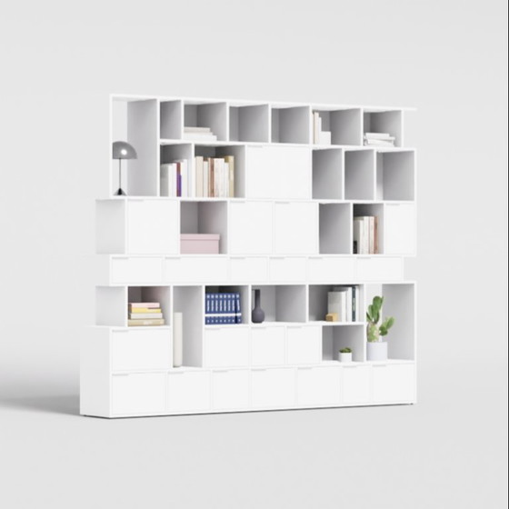 Image 1 of Rangement mural Tylko blanc avec portes et tiroirs