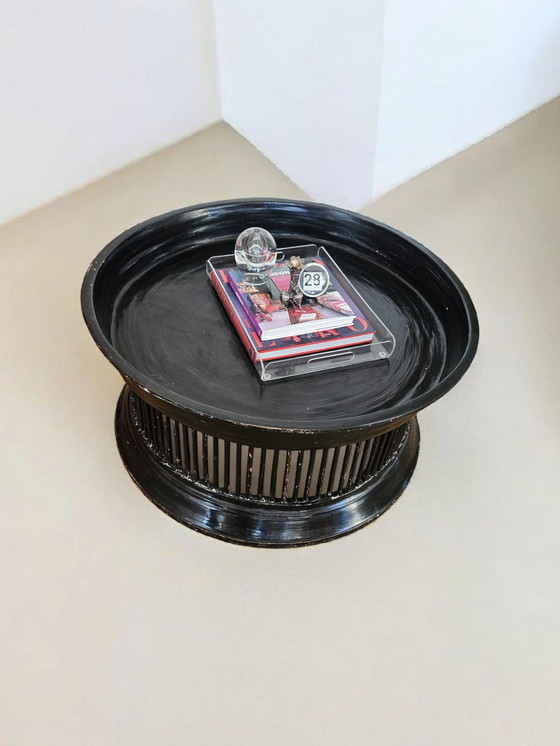 Image 1 of Tavolino da caffè rotondo di design, tavolino da divano, Gunther Lambert, nero