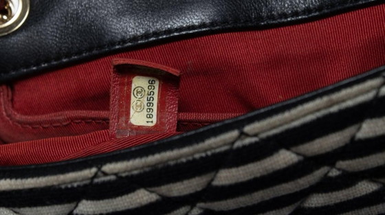 Image 1 of Chanel, Cruise 2014 Coco tas met klep in zeemansjersey