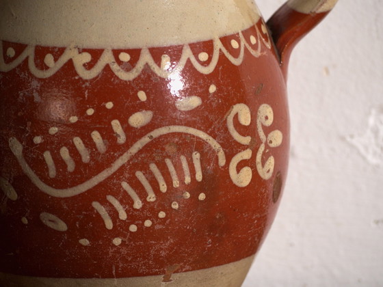 Pair of Antique Glazed Ceramic Jugs, Central Europe, circa 1920, Crockery, Blue (photo 4 of 13)