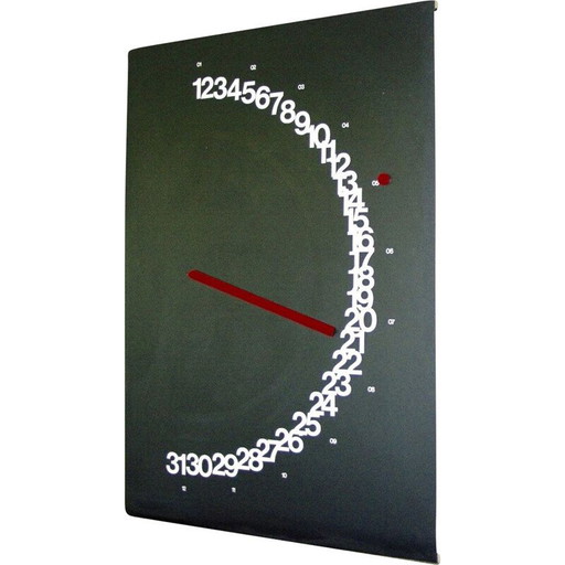 Calendrier cadran solaire vintage de Giulio Confalonieri pour Paolo Niva, Milan, 1978