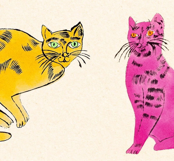 Image 1 of Sam cats - Exposition rétrospective d'Andy Warhol 1989 - Poster 61 × 91 cm