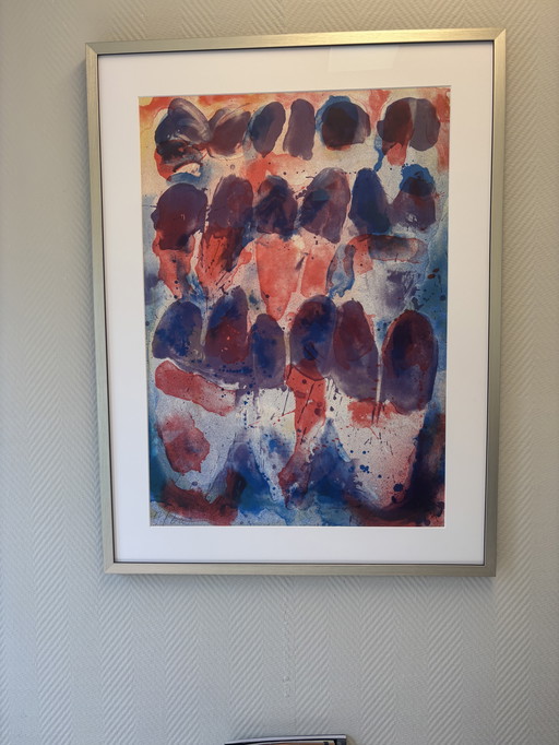 Jan Cremer Tulips Original Screenprint with New Frame