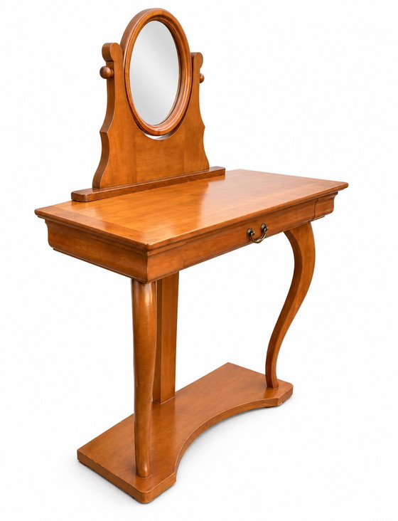 Kersenhouten console Kaptafel met draaibare ovale spiegel – Wood, Glass (photo 5 of 9)