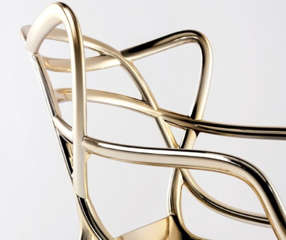 Image 1 of 4x Kartell Master eetkamerstoel Oro metallizzato