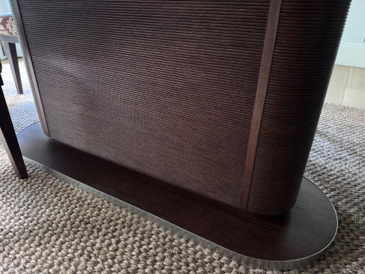 Table de salle à manger Ceccotti en noyer pour 10 personnes – eettafels, Metal, Textile (photo 2 of 5)