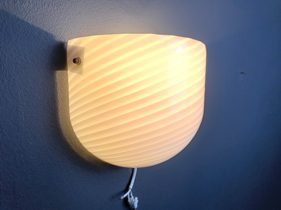 Image 1 of Murano Swirl glazen wandlamp van VM-Vetri, Italië, 1970