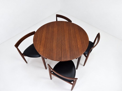 Roundette Teak ausziehbarer Esszimmergarnitur von Hans Olsen für Frem Røjle, Dänemark 1960er – eetkamerset (photo 2 of 37)