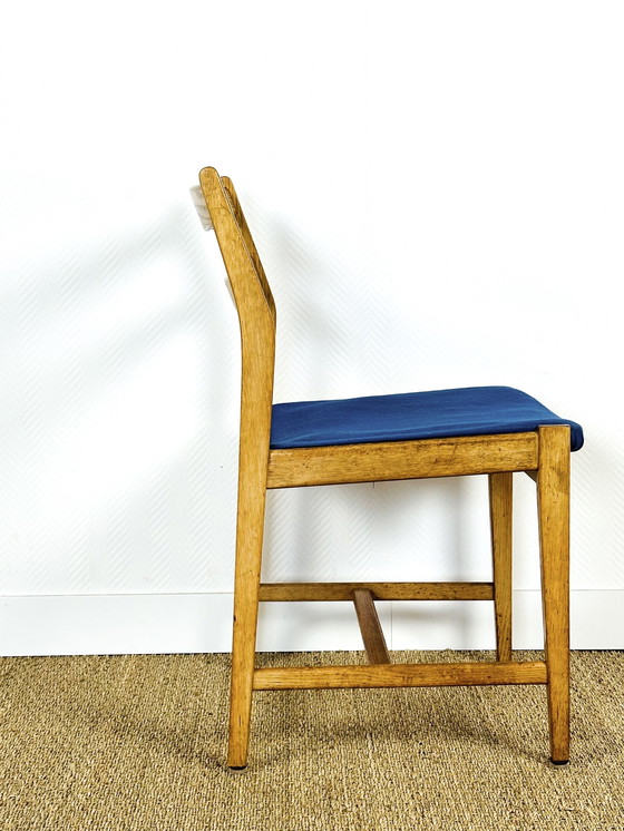 Image 1 of 6 Vintage Scandinavian Oak Chairs 1960