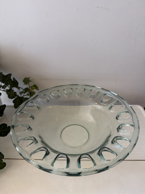 Mid Century bowl Georgia green glass