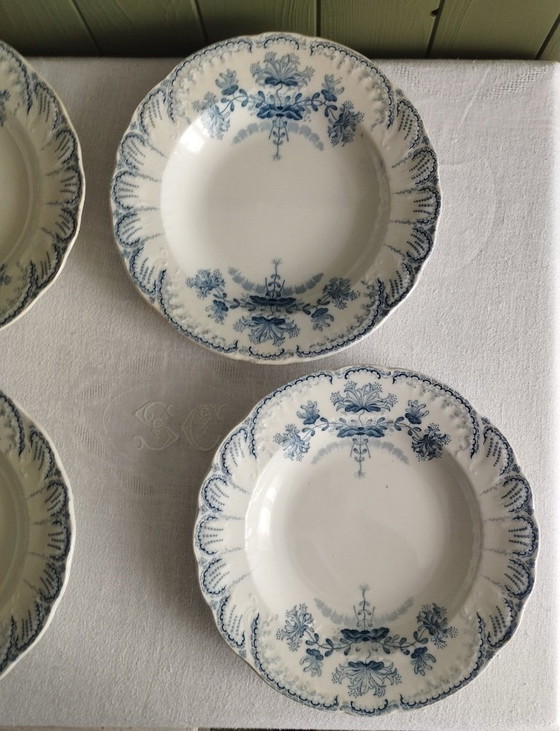 Image 1 of "Regencia": 6 platos hondos de piedra de hierro de St-Amand & Hamage