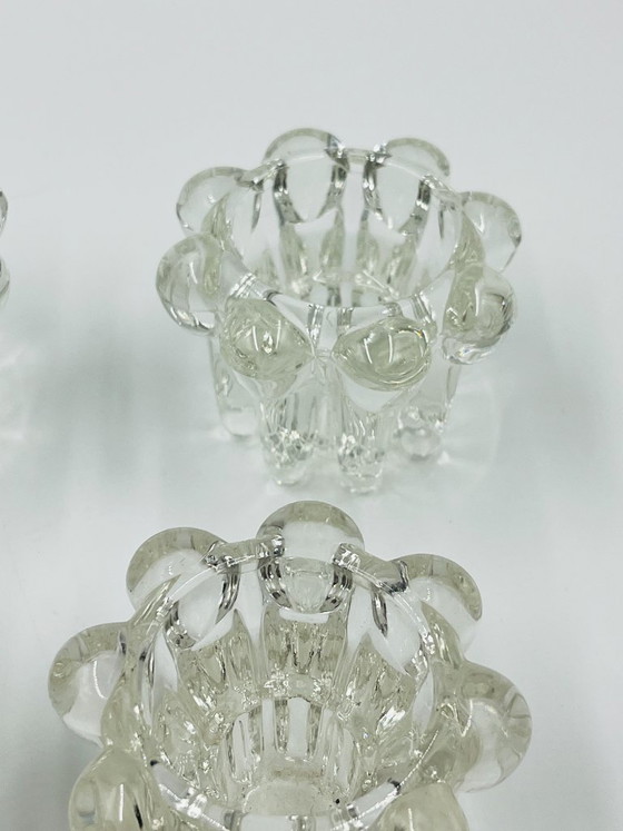 Set of 6 Vintage Flower Candlesticks by VMC Reims - 1960s – Candle holders, Glass (photo 9 of 12)