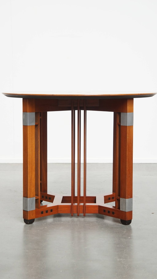 Runder Schuitema Beistell-/Couchtisch im Art-Deco-Stil