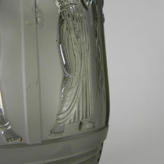 Image 1 of Art Deco vase with images of 6 ladies and 6 herons, 1930s