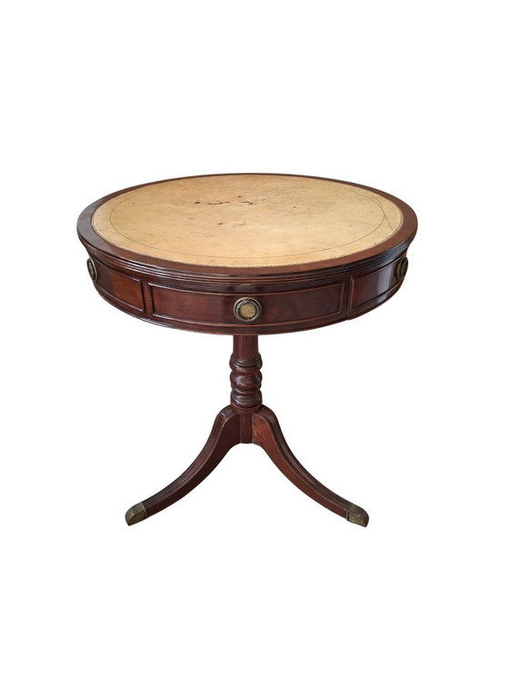 Image 1 of Vintage drumtafel uit de jaren 80