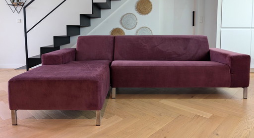 Gelderland 6511 purple corner sofa