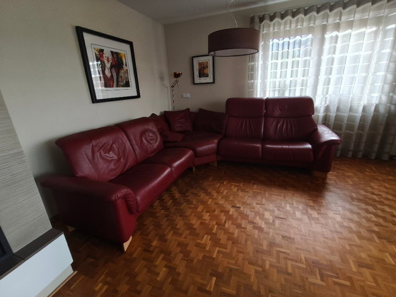 Image 1 of Stressless Paradise woonkamerset – Leder Bordeauxrood - Ekornes
