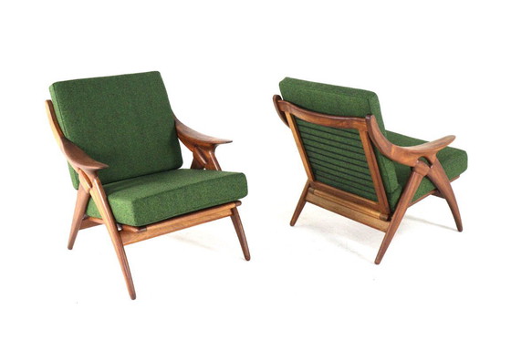 Image 1 of Set di 2 poltrone De Ster de Knoop, rivestite di recente, stile vintage.