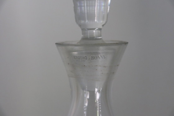 Beautiful Hand Blown Crystal Decanter – Krosno "Bonny" (Poland) - 38 cm – Vases, Glass (photo 2 of 7)