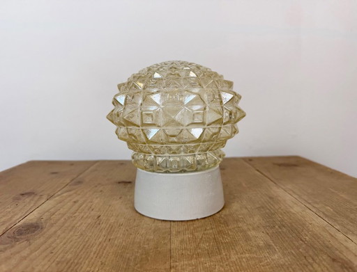 Plafonnier vintage en porcelaine blanche, années 1970 – plafondlampen, Ceramic, Glass (photo 2 of 12)