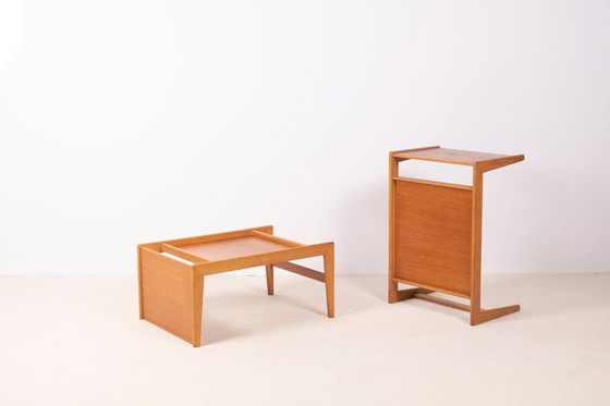 Image 1 of 2x Yngvar Sandström TrSide Tables Bedside Tables, 1960s Sweden