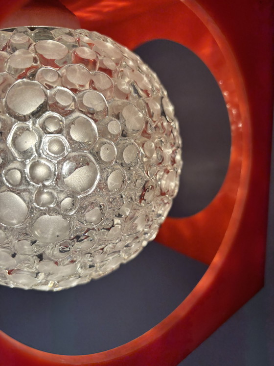 Image 1 of Suspension allemande style Spoutnik, années 70, style Mid-Century, en verre, par Richard Essig