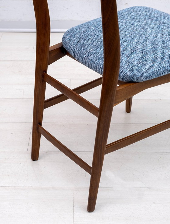 Image 1 of Edmondo Palutari für Dassi Mid Century Italienischer Teak-Esstisch und Stühle, 50er Jahre