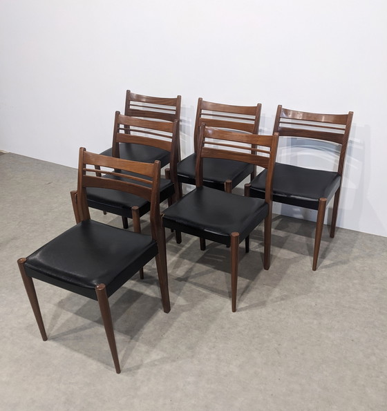 Image 1 of 6 chaises scandinaves vintage