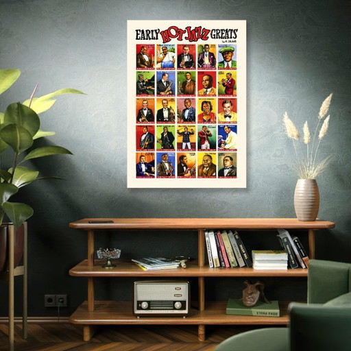 Robert Crumb – „Frühe Größen des Hot Jazz“ – Poster 50 x 70 cm – Paper (photo 2 of 7)