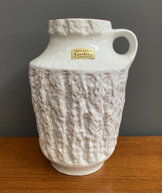 Image 1 of White fat lava vase by Carstens West Germany model 222-20 1970s