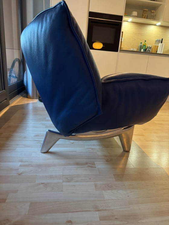 Image 1 of Leolux Tango 2,5-Sitzer-Sofa, blaues Leder