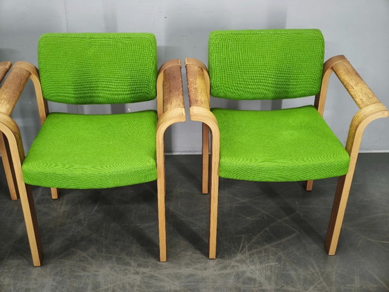 Image 1 of Ensemble de 4 fauteuils danois en chêne, par Magnus Olesen, années 1960