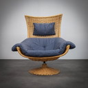 Rattan Lounge Chair by Gerard van den Berg for Montis, 1970s