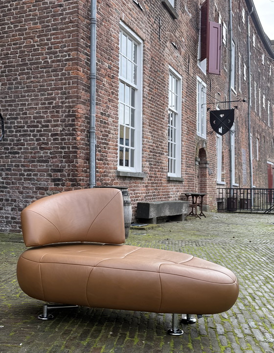 Image 1 of Fauteuil/méridienne Leolux Kikko en cuir Noli