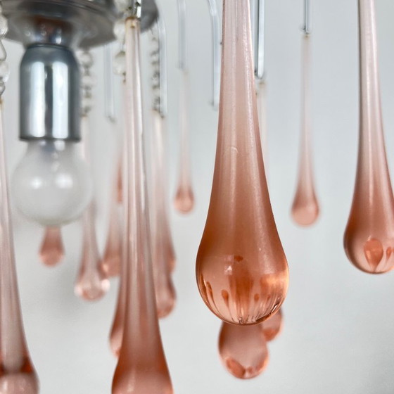 Image 1 of Vintage Murano blown glass chandelier – Italy, 1970s