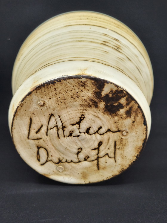Image 1 of Jacques Pouchain Atelier Dieulefit Beige Ceramic Vase France Circa 1960