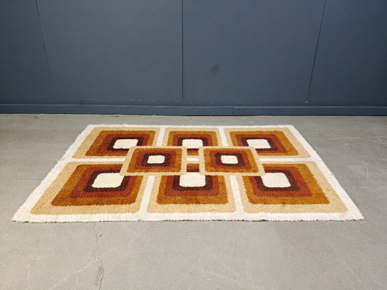 Image 1 of Vintage modernist rug, Belgium, 1970s 