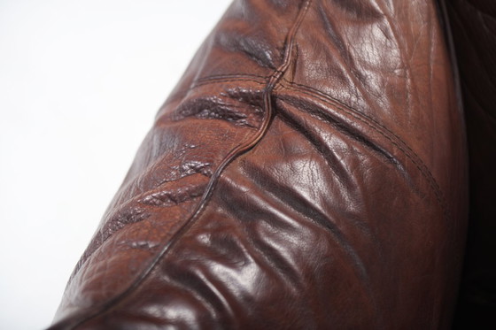 Image 1 of Perfecte, gepatineerde Le Bambole leren bank van Mario Bellini - B&B Italia