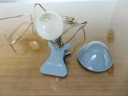 New old stock mushroom-shaped clip-on lamp from a shop. 1970