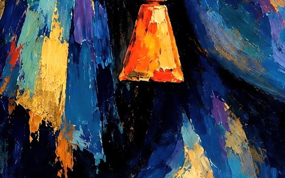 Acryl-Leinwandgemälde "Egyptia" (60x80 Cm) – Gemälde & Zeichnungen, Holz, Andere (photo 3 of 5)