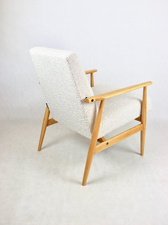 Image 1 of Chaise facile Fox en bouclette blanc ivoire, 1970