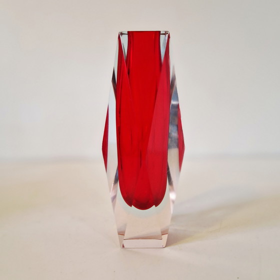 Image 1 of Red Murano Sommerso Vase by Luigi Mandruzzato, 1960s – 20 cm