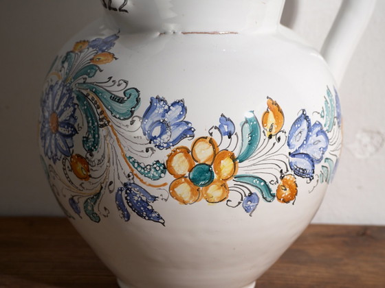 Brocca in ceramica smaltata antica, Impero Austro-Ungarico, Anno 1922, Stoviglie, Nero (foto 3 di 11)