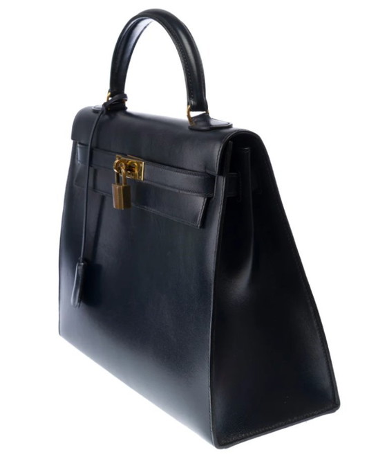Image 1 of Borsa HERMES Kelly 32 in Cuir Bleu Marine - 103411
