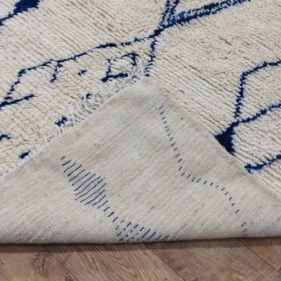 Image 1 of Alfombra Azilal de lana multicolor – Estilo artístico geométrico tejida a mano (300×195 cm)