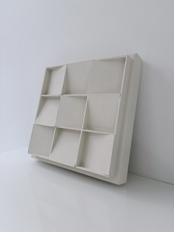 Handgemachtes Abstraktes Wandrelief – ZERO Stil – Gebrochenes Weiß – Gemälde & Zeichnungen, Wood, Canvas (photo 7 of 15)