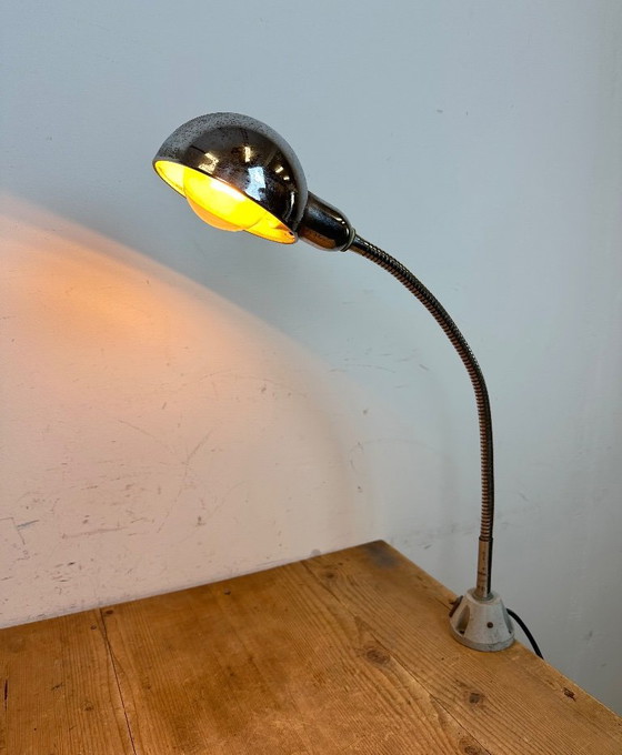 Image 1 of Vintage Chrome Italian Gooseneck Table Lamp, 1960s