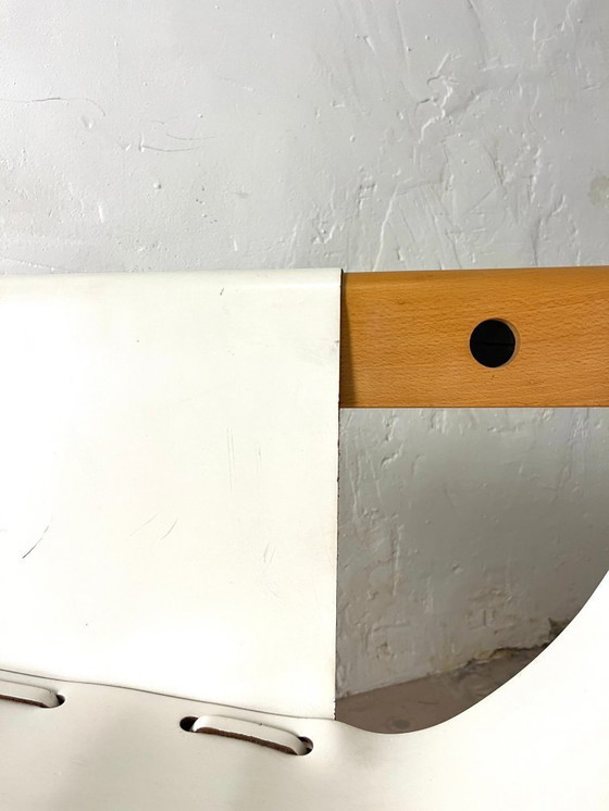 Image 1 of Fauteuil Safari cuir blanc par Ibisco, Italie, 1970