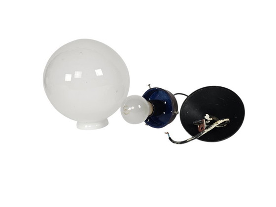 Image 1 of Gispen/Thabur style - pendant lamp - Bauhaus - opaline - Bakelite - 60s